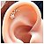Piercing Custer Estrela com Galho Cravejada - Imagem 1