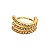 Piercing Orelha Helix Argola Tripla Cravejada - Imagem 3