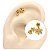 Piercing Orelha Helix Conch Cluster Flores - Imagem 1