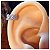 Piercing Orelha Conch Argola Torção Folhas Cravejada - Imagem 7