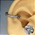 Piercing Argola Cravejada ZC 2x1 c/ Haste Prateada Orelha Conch - Imagem 1