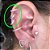 Piercing Nariz Orelha Helix Argola Torção Fina Cravejada ZC P Prateada - Imagem 2