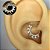 Piercing Septo Orelha Daith Argola Indiana Dupla Cravejada Prateada - Imagem 1