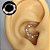 Piercing Septo Orelha Daith Argola Indiana Delicada ZC Prateada - Imagem 1