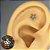 Piercing Orelha Tragus Microbial Reto Florzinha 1 ZC Prateada - Imagem 3