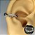 Piercing Orelha Conch Argola Haste Duplo Infinito Cravejada Prateada - Imagem 1