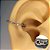 Piercing Argola Haste Fina Cravejada Prateada - Imagem 1