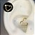 Piercing Orelha Daith Coração Direto com ZC Dourado - Imagem 1