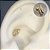 Piercing Orelha Helix Microbell Folha Cravejada ZC Dourado - Imagem 4