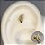 Piercing Orelha Helix Microbell Folha Cravejada ZC Dourado - Imagem 2