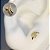 Piercing Orelha Helix Microbell Folha Cravejada ZC Dourado - Imagem 3