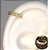 Piercing Orelha Helix Argola Torção Formas Cravejada ZC Dourada - Imagem 1