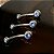 Piercing Banana Bell Azul Bebê Aço Cirúrgico - Imagem 1