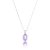 Colar Prata com Pingente Oval de Ametista e Zircônias - Imagem 2