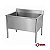 Pia 46 - Pia / Tanque Industrial Inox Cuba Funda - Imagem 2