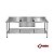 Pia 02 - Pia Industrial Inox Com 1 Cuba e Prateleira Gradeada - Imagem 1
