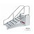 Escada 10 - Inox 316 (6 Degr.) De 1,20 A 1,40 MT De Profundidade Escada Inox Acessivel Para Piscina Estrutura Metalon Degraus 0,80 x 0,30 MT - Imagem 1