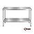 Mesa Industrial Inox Lisa com Prateleira Lisa – M01 | Inox 304 ou 430 - Imagem 1