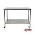 Mesa Industrial Inox Lisa com Rodízios e Prateleira | M04 – Inox 304 ou 430 - Imagem 1