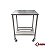 Mesa Industrial em Aço Inox com Prateleira Gradeada e Rodízios | M05 – Inox 304 ou 430 - Imagem 2