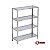 Prateleira 40 - Prateleira Industrial Inox com 4 Planos Perfurados Desmontável - Imagem 2