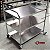Carrinho 08 - Carrinho Industrial Inox Com 3 Planos Lisos - Imagem 2