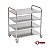 Carrinho 09 - Carrinho Industrial Inox Com 4 Planos Lisos - Imagem 2