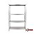 Prateleira 110 – Prateleira Industrial Inox Desmontável 4 Planos - Imagem 1