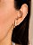 Brinco ear hook cravejado com ponto de luz de zircônia no meio - Imagem 1