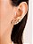 Brinco ear cuff navetes coloridos e zircônias - Imagem 1