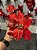 FLOR POINSETIA DECORATIVA VERMELHO E DOURADO 27CM - Imagem 2