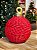 BOLA EM RESINA VERMELHO 18CM - Imagem 1