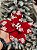 FLOR BICO DE PAPAGAIO AVELUDADO VERMELHO COM PEROLA - 29CM - Imagem 2