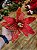 FLOR BICO DE PAPAGAIO VERMELHO COM DOURADO 28CM - Imagem 3
