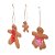 PENDENTE DECORATIVO FAMÍLIA GINGERBREAD 12CM C/ 3 UNIDS - Imagem 1