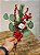 GALHO BERRY VERMELHO COM FOLHAS E GUIZO 39CM - Imagem 1
