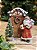 PAPAI NOEL A PORTA EM RESINA COM LUZ - Imagem 6