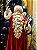 PAPAI NOEL DE LUXO COM CAJADO DE CERVO RESINA 64CM - PRÉ VENDA 2025 - Imagem 2