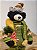 URSO NEGRO NATALINO XADREZ VERDE 31CM - Imagem 3
