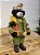 URSO NEGRO NATALINO XADREZ VERDE 31CM - Imagem 4