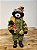 URSO NEGRO NATALINO XADREZ VERDE 31CM - Imagem 1
