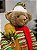 URSO MARROM NATALINO VERDE E VERMELHO 70CM - Imagem 2