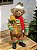 URSO MARROM NATALINO VERDE E VERMELHO 70CM - Imagem 4
