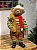 URSO MARROM NATALINO VERDE E VERMELHO 70CM - Imagem 1