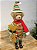 URSO MARROM NATALINO VERDE E VERMELHO 50CM - Imagem 5