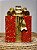 CAIXA DE PRESENTES DECORATIVA EM RESINA DOURADA E VERMELHO 19,5CM - Imagem 7