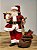 PAPAI NOEL COM URSO E PRESENTES - COLECIONÁVEL - 28CM - Imagem 1
