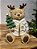 URSO NATALINO SENTADO COM SUETER BRANCO EM RESINA 29,5CM - Imagem 1