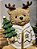 URSO NATALINO SENTADO COM SUETER BRANCO EM RESINA 29,5CM - Imagem 2