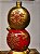 BOLAS EMPILHADAS DECORATIVA VERMELHO E DOURADO EM RESINA 54CM - Imagem 2